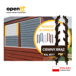 mechanizm do ruchomych deseczek 6 kolorów OpenUp System uchwyty do ruchomych żaluzji zewnętrznych
