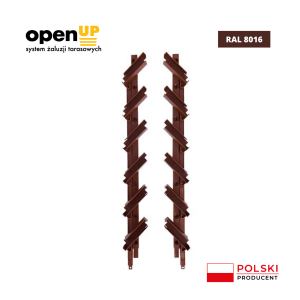 Uchwyty do ruchomych żaluzji zewnętrznych<span> - </span>ciemny brąz RAL 8016