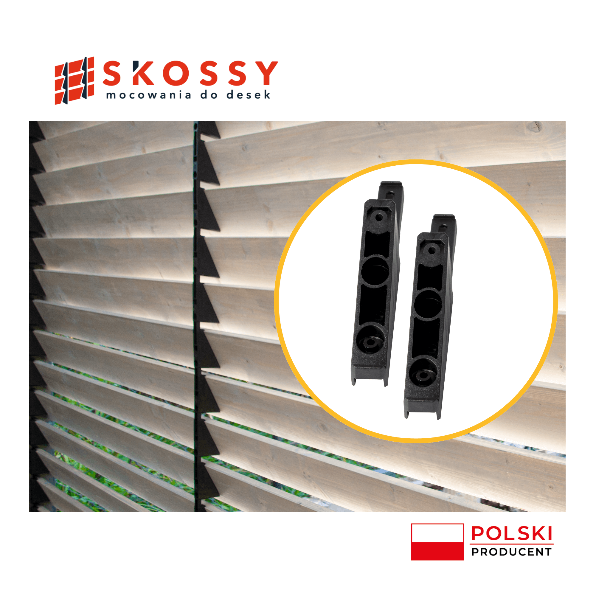Mocowanie środkowe deski SKOSSY