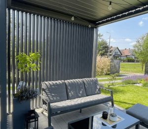 Ąluminiowe lamele RAL otwarte Otwierane.pl - żaluzje zewnętrzne aluminiowe