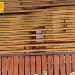 Covering of the terrace in Chotomow with movable wooden external blinds