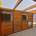 Pergola drewniana: 230 x 430 cm