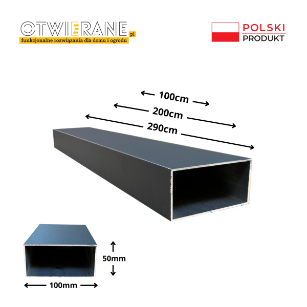 Profil aluminiowy 100 x 50