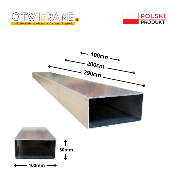 Profil aluminiowy 100 x 50