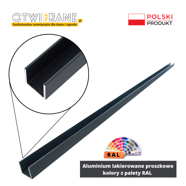 Ceownik, profil w kształcie litery "U" aluminium malowane