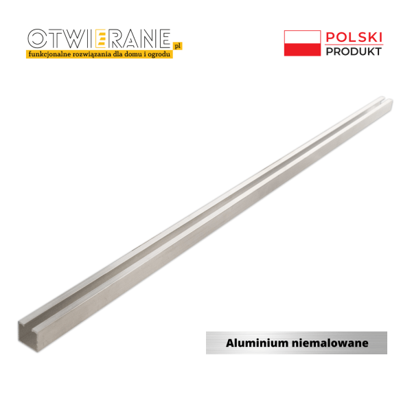 Szyna górna aluminium niemalowane. System do drzwi przesuwnych
