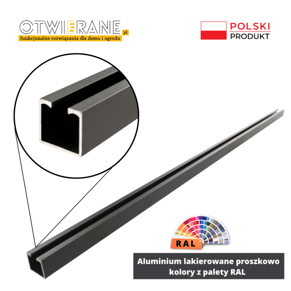 Szyna górna aluminium malowane RAL
