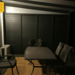Zadaszenie aluminiowe 350 x 506 cm z boczną zabudową – Zamek Bierzgłowski