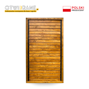 Wooden partition with movable boards