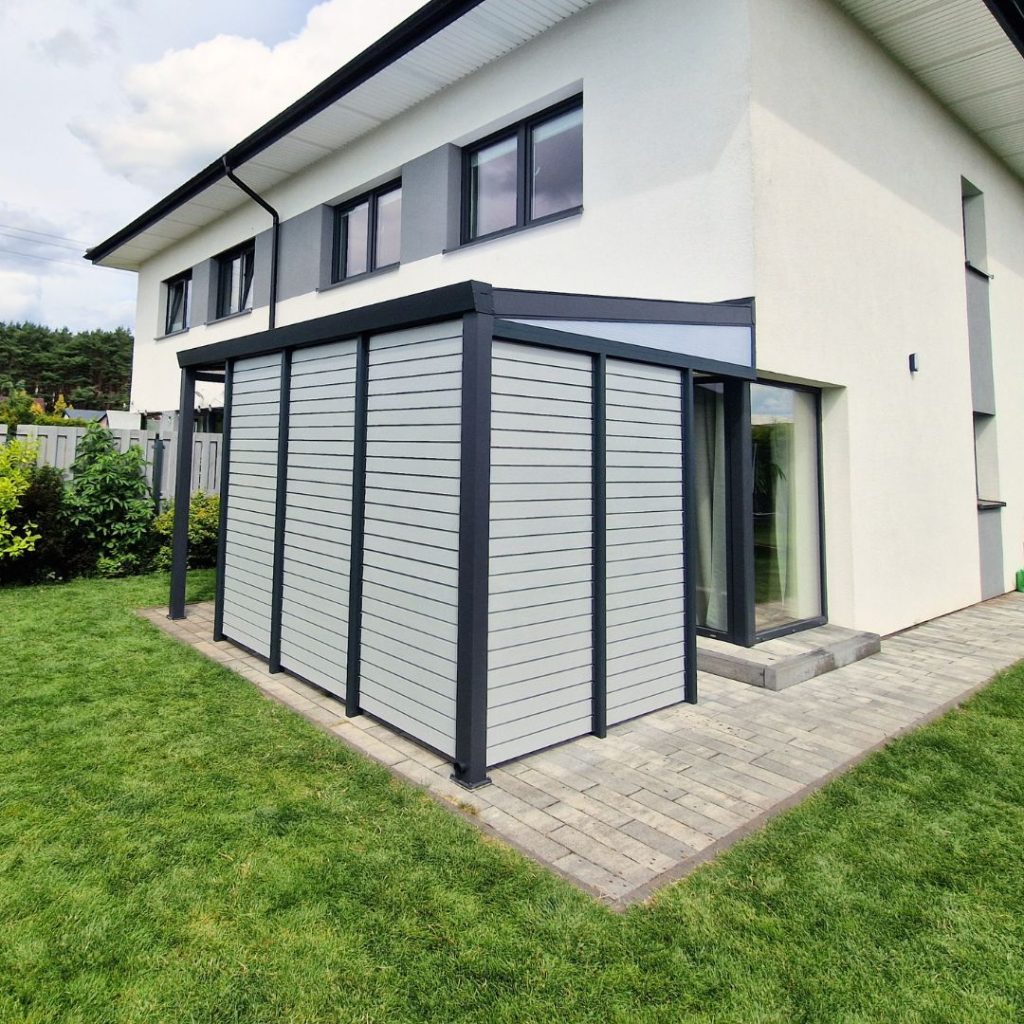 Zadaszenie tarasu aluminiowe – dach z poliwęglanu