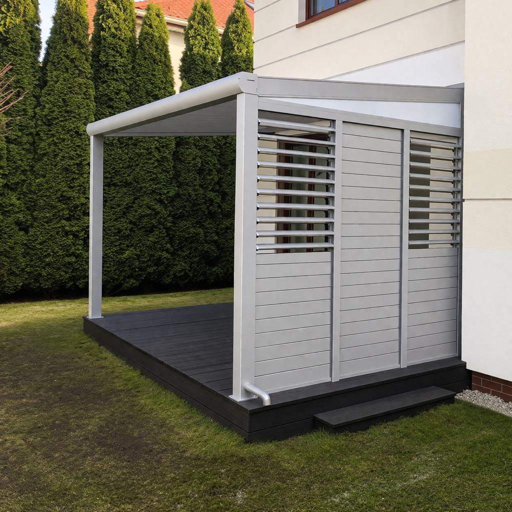 Zadaszenie tarasu aluminiowe – dach z poliwęglanu