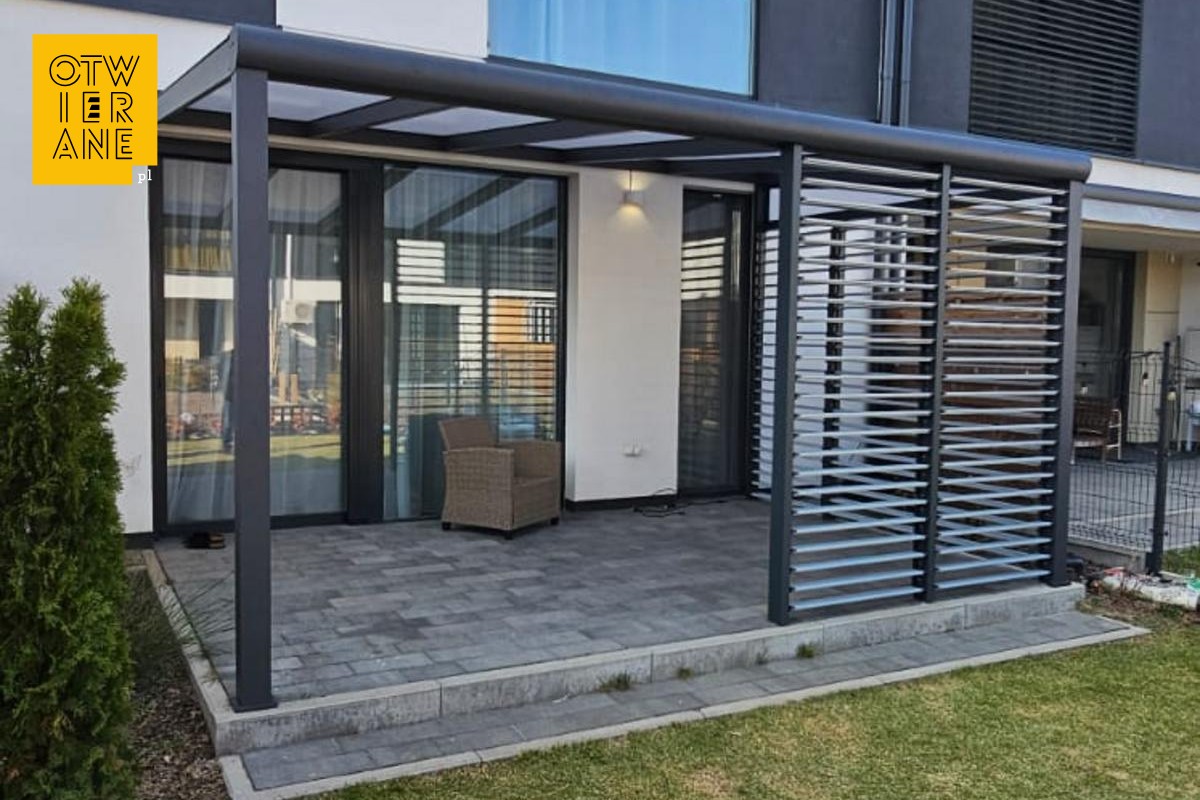 Zadaszenie aluminium + zabudowa aluminium 300 cm x 480 cm