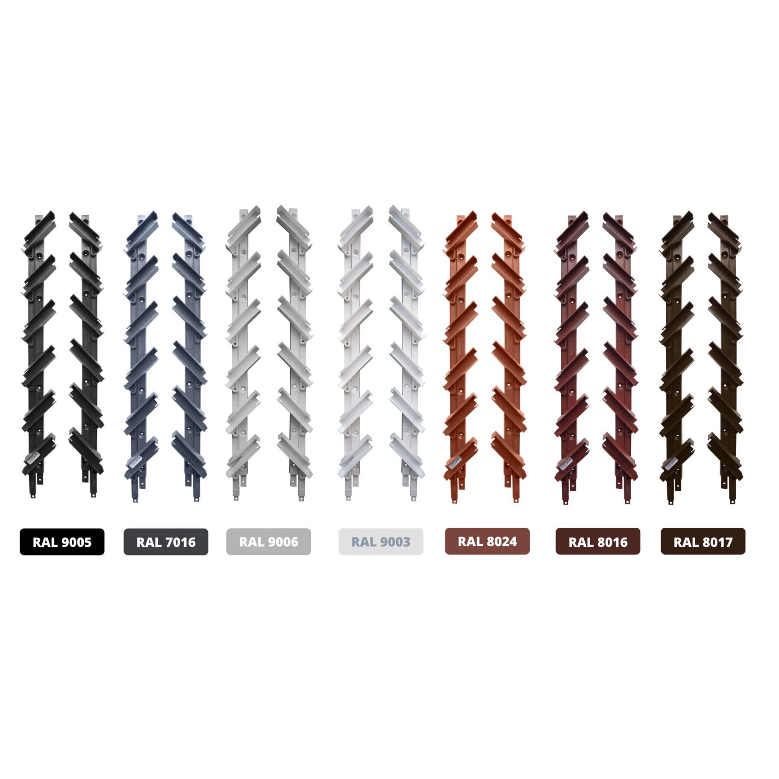 kolor uchwytów do żaluzji tarasowych