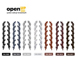 Handles for movable external blinds OpenUp System 7 colours