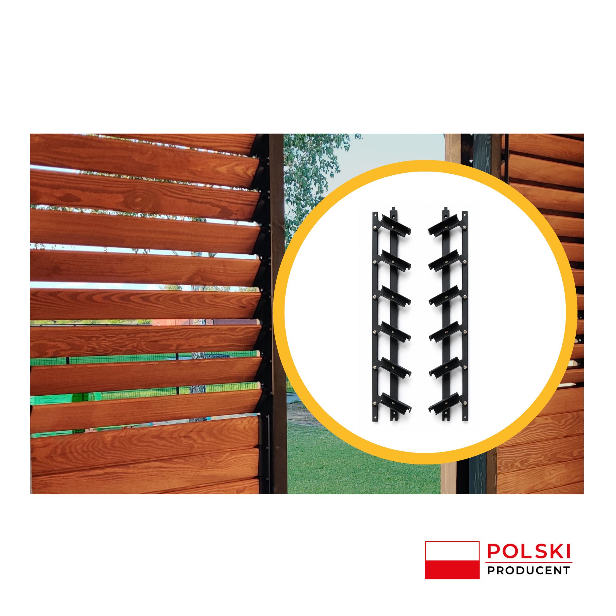 Aluminiowy uchwyt do żaluzji tarasowych